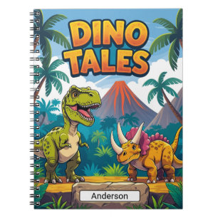 Dino Tales – Personlig Förhistorisk Dinosaurie Anteckningsbok