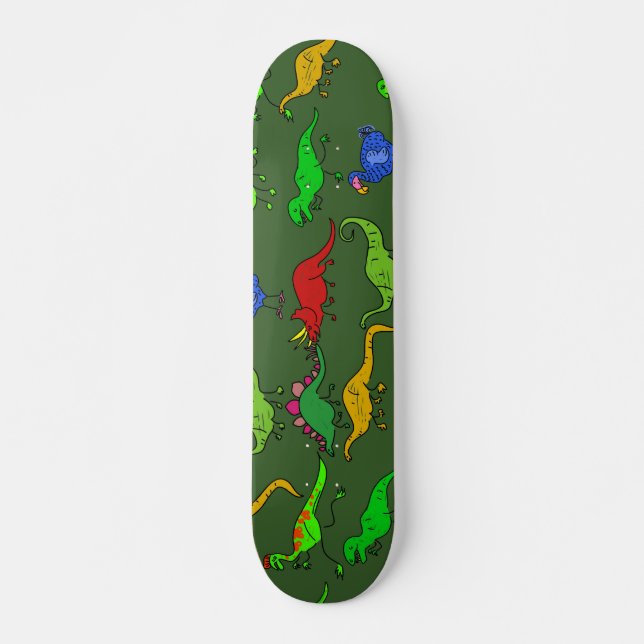 Dino tapet old school skateboard bräda 21,6 cm (Framsida)