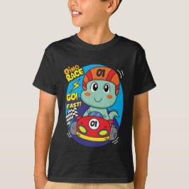 Dino Tävling Car Cute T Shirt