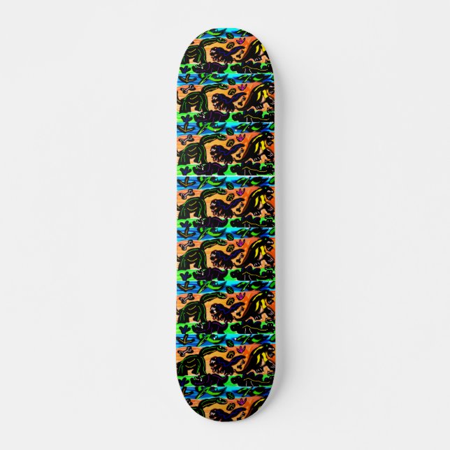 Dino-teckningar så coola mini skateboard bräda 18,5 cm (Framsida)