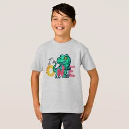 Dino TRex I är 1 födelsedagspojkar EN Back to scho T Shirt