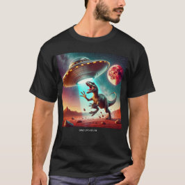 Dino UFO Selfie: Alien Encounter (Man Tshirt) #02 T Shirt