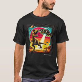Dino UFO Selfie: Alien Encounter (Man Tshirt) #08 T Shirt
