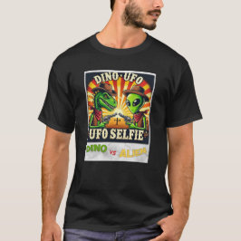 Dino UFO Selfie: Dino vs Alien (Man Tshirt) #06 T Shirt