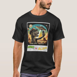 Dino UFO Selfie: Dino vs Alien (Man Tshirt) #07 T Shirt