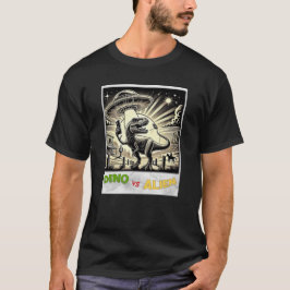 Dino UFO Selfie: Dino vs Alien (Man Tshirt) #09 T Shirt