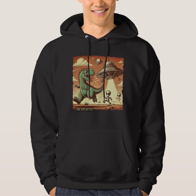 Dino UFO Selfie: Vintage Panic (Manar Hoodie) Hoodie (Framsida)