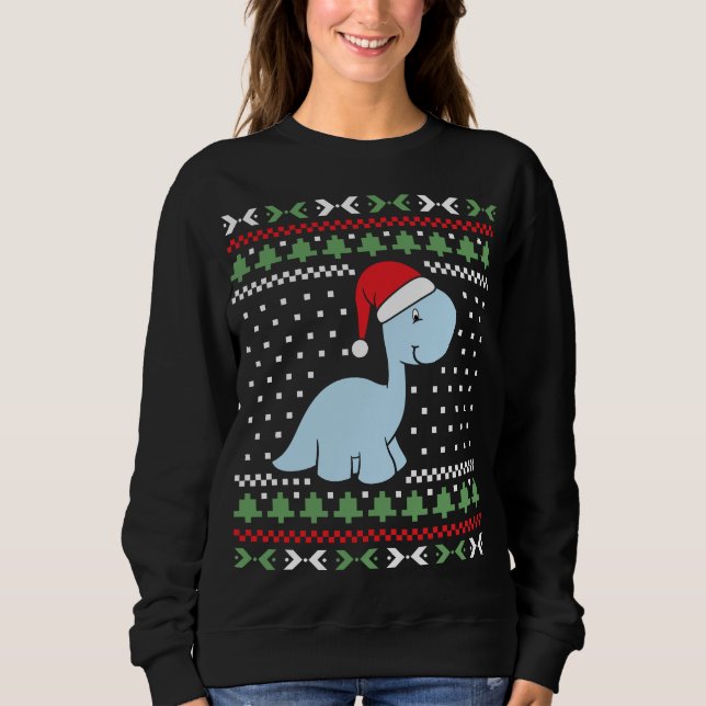 Dino Ugly jul Sweater T Shirt (Framsida)