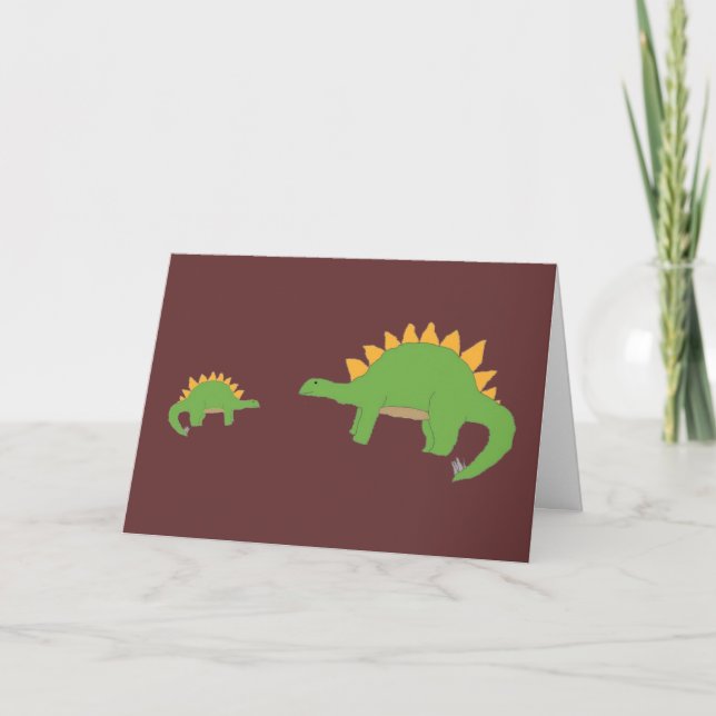 Dino ursäktkort kort (Framsida)