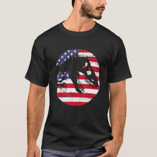 Dino USA flagga Patriotic Dinosaur Rex 4 juli T Shirt