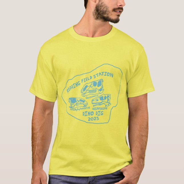 Dino-utgrävning 2025 Tealtryck T Shirt (Framsida)