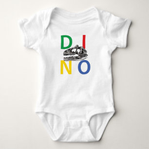 DINO - White Baby Jersey Bodykostym Tröja