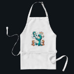 DinoBear Bond Förkläde<br><div class="desc">Den här fängslande designen visar en björnfamilj klädd som dinosaurier, symboliserar kärlek och glädje. Med regnbåge, hjärtan, stjärnor och vibrerande inslag utstrålar det värme, lek och tillsammans.</div>