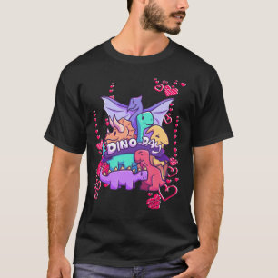 Dinoday Trex Brachio Diplo Hjärtat kärlek T Shirt