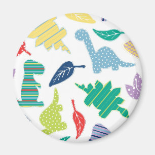 Dinomit! Cute Colorful Dinosaur Mönster Magnet
