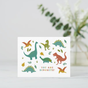Dinomite Dinosaur Valentine Vykort