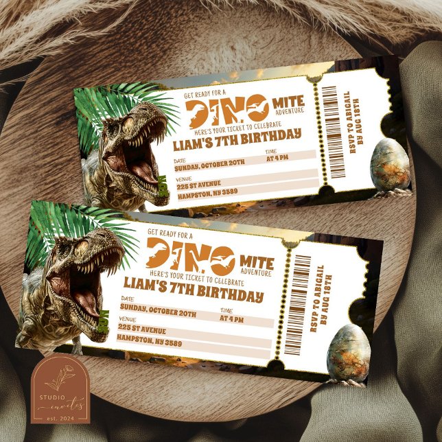 Dinomite Jurassic Birthday Biljett (Skapare uppladdad)