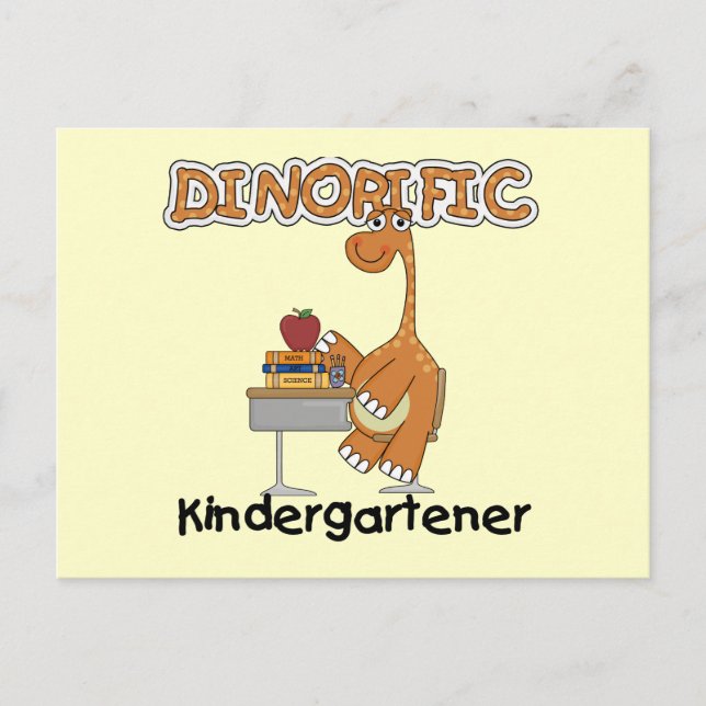 Dinorific Kindergartner T-shirts och Gifts Vykort (Framsida)