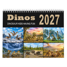 Dinos 2027 – Dinosaur Kids Having Fun  Kalender
