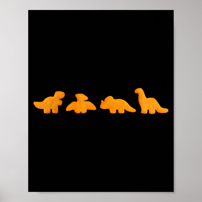 Dinos Chicken Nuggets Pattern _ Funny Realistic Di Poster (Framsidan)