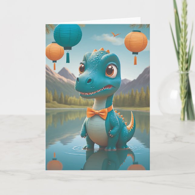 Dino's Dapper Reflection Moment Kort (Framsida)