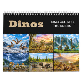 Dinos – Dinosaur Kids Having Fun  Kalender