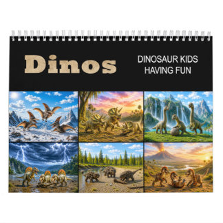 Dinos – Dinosaur Kids Having Fun Kalender