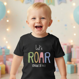 Dinos låt oss ryta barnkalas t shirt