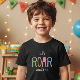 Dinos låt oss ryta barnkalas t shirt