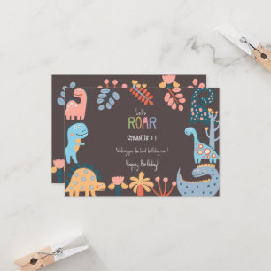 Dinos låt oss ungar i grattis på födelsedagen kort