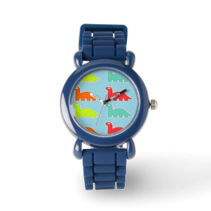 Dinos på blå armbandsur