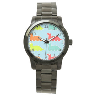Dinos på blå armbandsur
