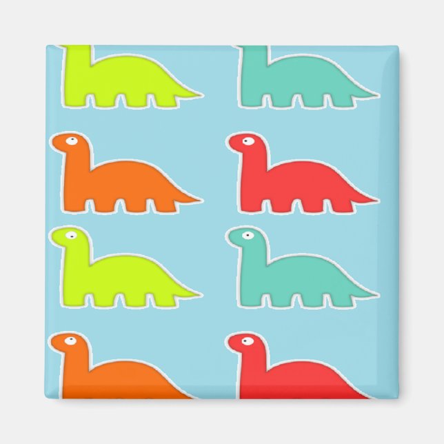 Dinos på blå magnet (Framsidan)