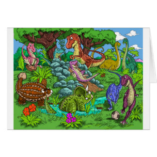 dinos_playing hälsningskort