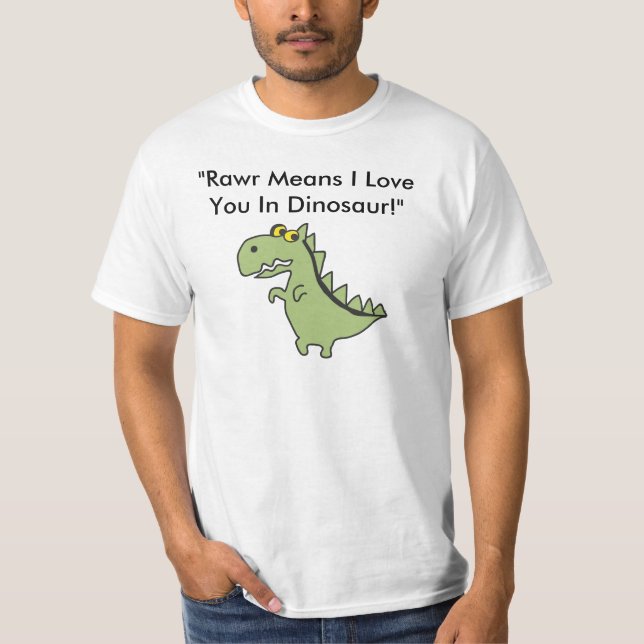 Dinos "Rawr elak älskar jag dig i Dinosa… Tee (Framsida)