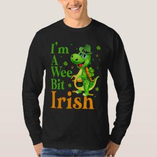 Dinosaru jag är en Wee Bit Irish Lycklig St Patric T Shirt