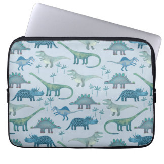 Dinosau Blue Mönster Laptop Fodral
