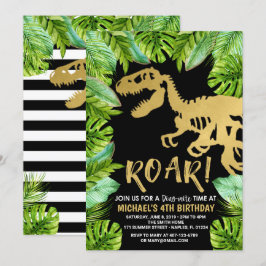Dinosauer födelsedagsinbjudan Roar Dino Party Boy Inbjudningar