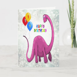 Dinosauer och ballonger kort