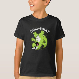 Dinosault Funny Dinosaur Pun Mörk BG T Shirt