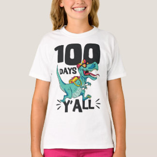 Dinosaur 100 dagar Y'all T-Rex Funny 100 dagar av  T Shirt
