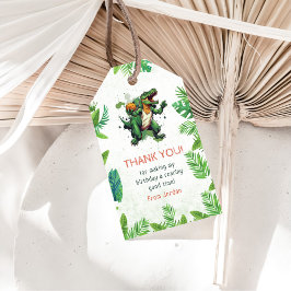 Dinosaur 1:a födelsedagen Party Gift-Märkre Presentetikett