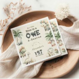 Dinosaur 1:a födelsedagen Party Pappersservett