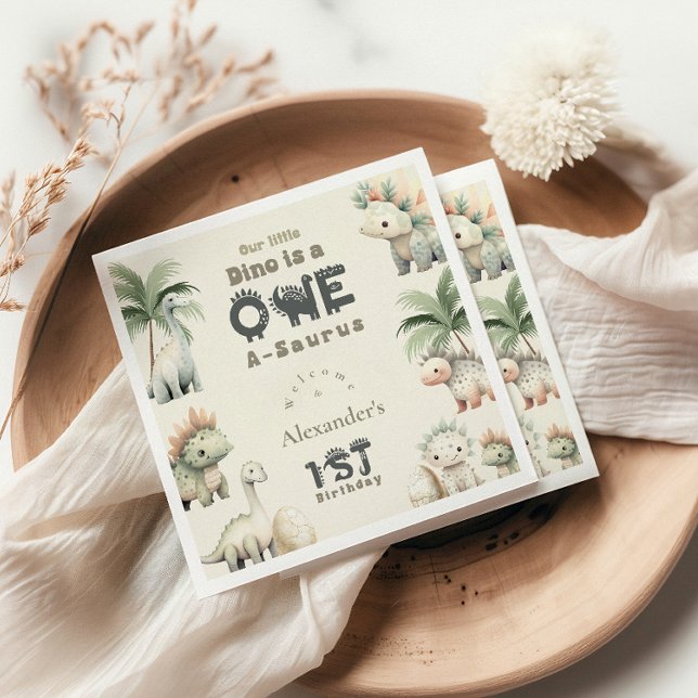Dinosaur 1:a födelsedagen Party Pappersservett (Skapare uppladdad)