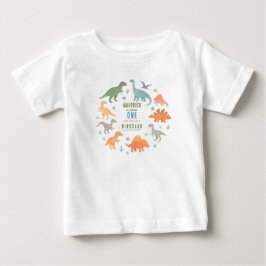 Dinosaur 1-års födelsedagsfest | Söt urtida varels T Shirt