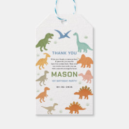 Dinosaur 1st Birthday Party | Cute Prehistoric Kid Presentetikett