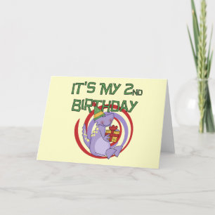 Dinosaur 2:a födelsedag - skjortor och gåvor kort