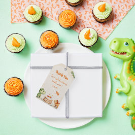 Dinosaur 2:a födelsemeddelandetaggar för Tack Presentetikett