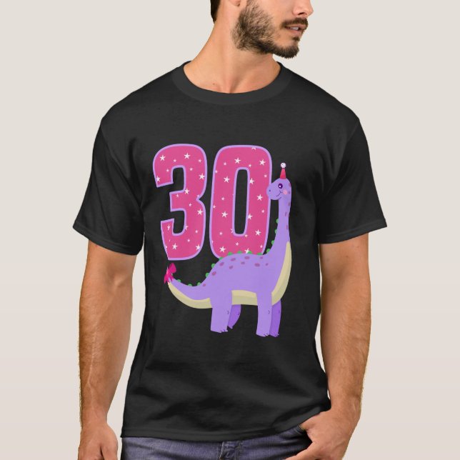 Dinosaur 30års födelsedag Dinosaur Älskare 30 år g T Shirt (Framsida)