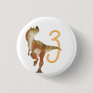 Dinosaur 3-årsdag knapp